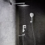 Вбудована душова система FAOP A7109, вилив - перемикач на лійку, 3-режими, хром