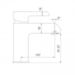 Смеситель для раковины GAPPO G1003-6 черный/хром