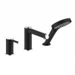 Смеситель для ванны GAPPO G1103-6 черный/хром на борт.