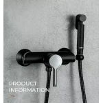 Смеситель с гигиенической лейкой GAPPO G2003-6 черный/хром