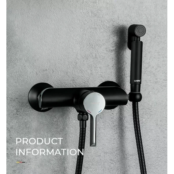 Смеситель с гигиенической лейкой GAPPO G2003-6 черный/хром