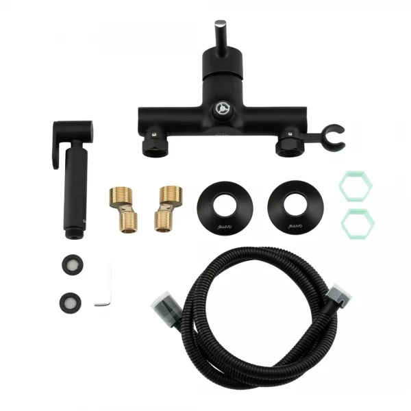 Смеситель с гигиенической лейкой GAPPO G2003-6 черный/хром