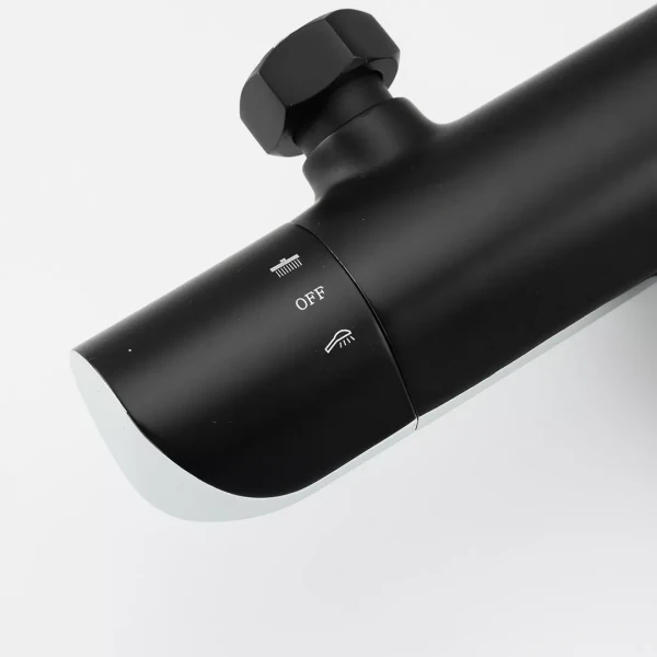 Душевая система с термостатом GAPPO G2403-56 черная/хром с переключателем на лейку 3 режима