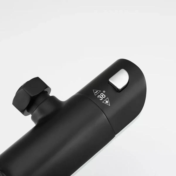 Душевая система с термостатом GAPPO G2403-56 черная/хром с переключателем на лейку 3 режима