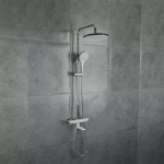 Душова система з термостатом GAPPO G2403-58, вилив - перемикач на лійку 3 режими, білий/хром