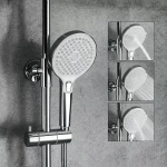 Душова система з термостатом GAPPO G2403-58, вилив - перемикач на лійку 3 режими, білий/хром