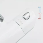 Душова система з термостатом GAPPO G2403-58, вилив - перемикач на лійку 3 режими, білий/хром