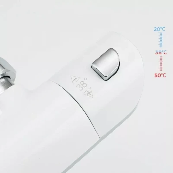 Душова система з термостатом GAPPO G2403-58, вилив - перемикач на лійку 3 режими, білий/хром