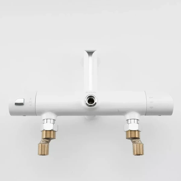 Душова система з термостатом GAPPO G2403-58, вилив - перемикач на лійку 3 режими, білий/хром