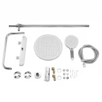 Душова система з термостатом GAPPO G2403-58, вилив - перемикач на лійку 3 режими, білий/хром