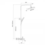 Душевая система GAPPO G2403-6 черная/хром