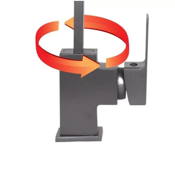 Смеситель для кухни WEZER PRO4-02-GUNGREY оружейная сталь