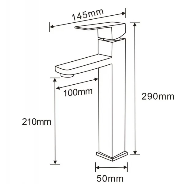 Смеситель для умывальника WEZER PRO11-02-GUNGREY оружейная сталь