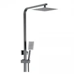 Душевая система PRO16-02-GUNGREY однорычажная 3-х функциональная с коротким поворотным изливом нержавеющая сталь серая (диаметр 35 мм)