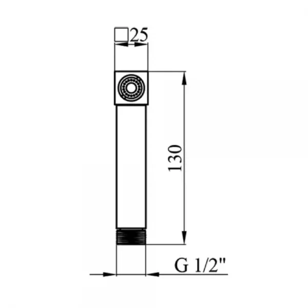 Воронка для гигиенического душа WEZER WKY-29-BLACK из нержавеющей стали черная
