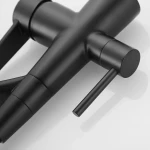 Смеситель для кухни WEZER INX4A-08-BLACK для двух вод нержавеющая сталь черный