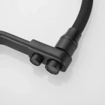 Смеситель для кухни WEZER INX4A-08-BLACK для двух вод нержавеющая сталь черный