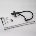 Смеситель для кухни WEZER INX4A-08-BLACK для двух вод нержавеющая сталь черный