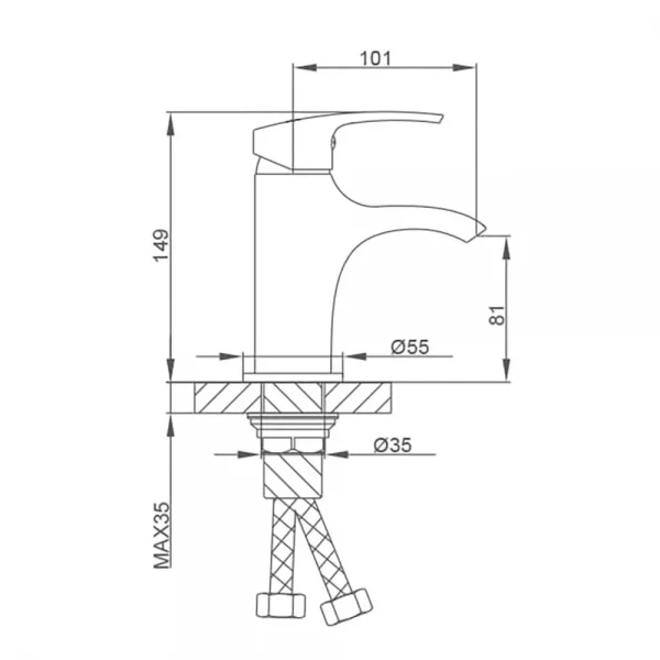 Смеситель для раковины FRAP F1069