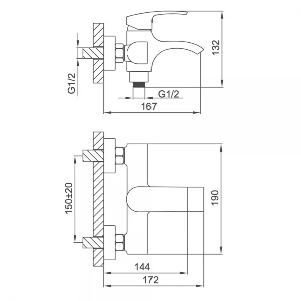 Змішувач для ванни Frap F3269