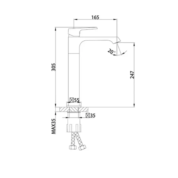 Смеситель для умывальника FRAP F1071-26
