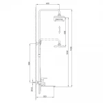 Душевая система FRAP F2471-6 с переключателем на лейку и 3 функциями
