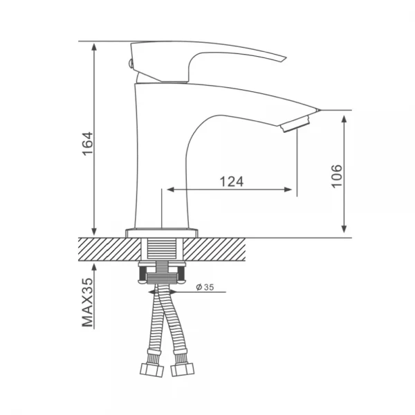 Смеситель для умывальника GAPPO G1007-13 золотой