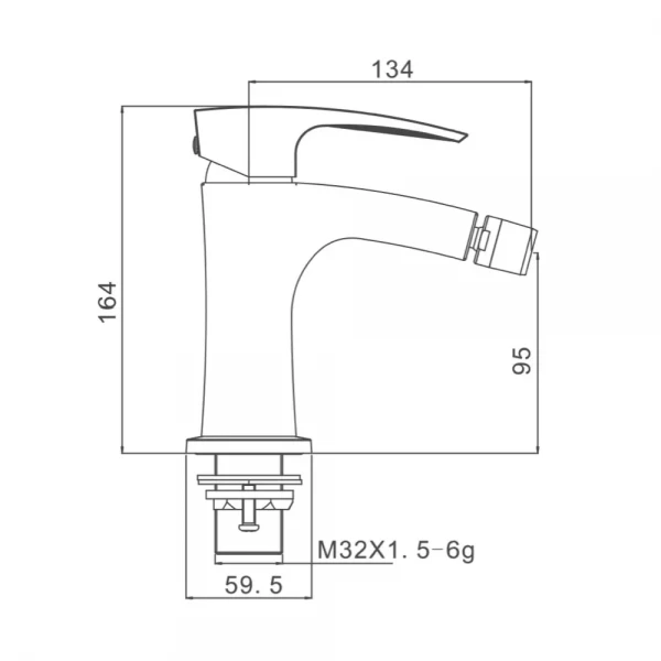 Смеситель для биде GAPPO G5007-3 золотой
