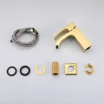 Смеситель для умывальника GAPPO G1007-3 золотой