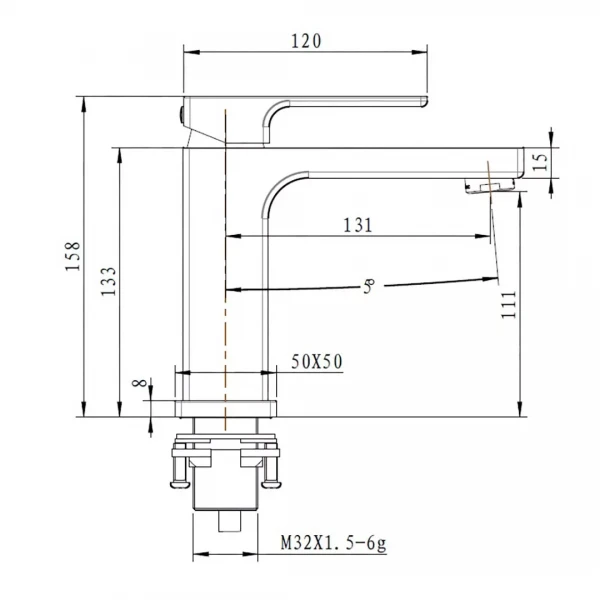 Смеситель для умывальника GAPPO G1017-9 оружейная сталь