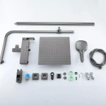 Душевая система GAPPO G2417-9 с переключателем на лейку оружейная сталь