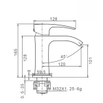 Смеситель для раковины GAPPO G1007-9 оружейная сталь