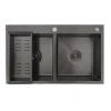 Кухонная мойка GAPPO GS8350-6 830x500 мм накладная из нержавеющей стали с PVD покрытием.