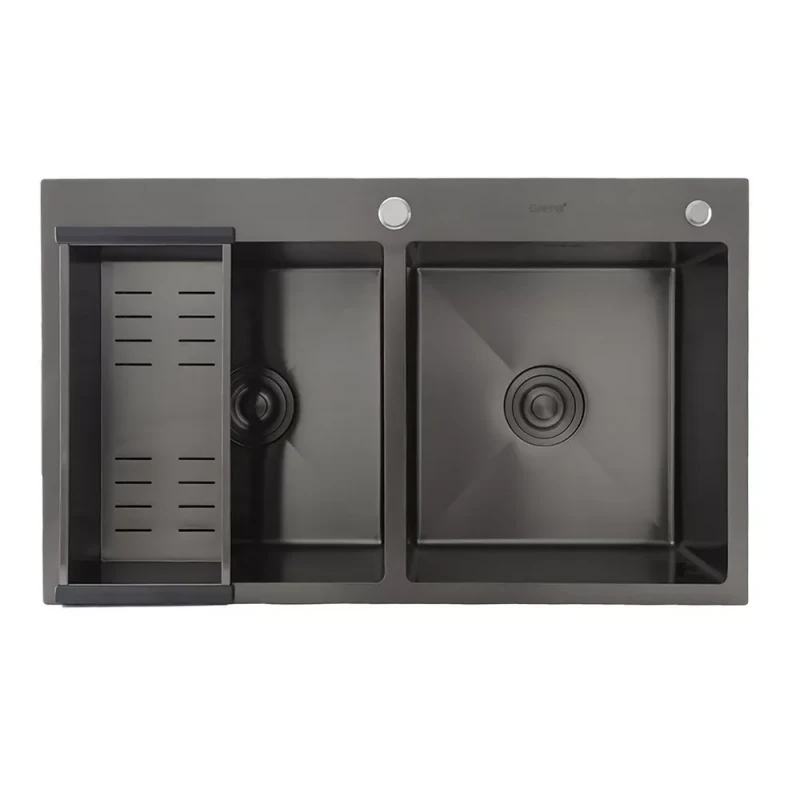 Кухонная мойка GAPPO GS8350-6 830x500 мм накладная из нержавеющей стали с PVD покрытием.