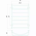 Полотенцесушитель водяной DEFFI Аквамикс 500x800 мм