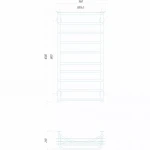 Полотенцесушитель водяной DEFFI Юность 500x1000 мм
