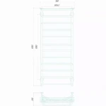 Полотенцесушитель водяной DEFFI Юность 500x1200 мм