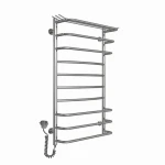 Полотенцесушитель электрический DEFFI Юность 500x1000 мм 130 Вт хромированная левая