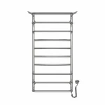 Полотенцесушитель электрический DEFFI Юность 500x1000 130 Вт правая хромированная