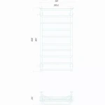 Полотенцесушитель электрический DEFFI Юность 500x1000 130 Вт правая хромированная