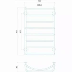 Полотенцесушитель электрический DEFFI Аквамикс 500x800 60 Вт левый белый