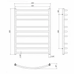 Полотенцесушитель водяной DEFFI Классик Элит 600x800 мм