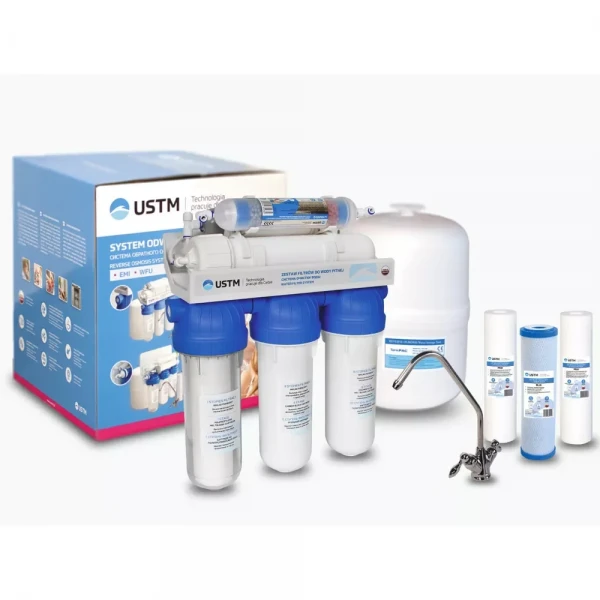 Фильтр обратного осмоса USTM RO6-12-EMI-MP шестиступенчатый с насосом.