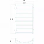 Полотенцесушитель электрический DEFFI Аквамикс 500x800 мм 60 Вт правая белая
