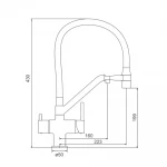 Смеситель для кухни GAPPO G4398-80 хромированный с подключением фильтра
