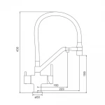 Смеситель для кухни GAPPO G4398-88 с подключением фильтра питьевой воды
