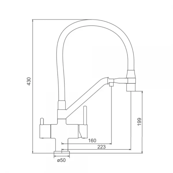 Смеситель для кухни GAPPO G4398-88 с подключением фильтра питьевой воды