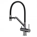 Смеситель для кухни GAPPO G4398-89 с подключением оружейная сталь фильтра