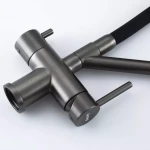 Смеситель для кухни GAPPO G4398-89 с подключением оружейная сталь фильтра