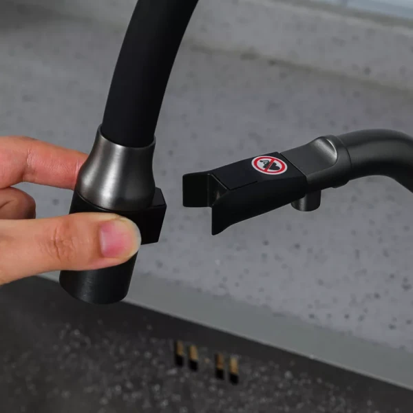 Смеситель для кухни GAPPO G4398-89 с подключением оружейная сталь фильтра